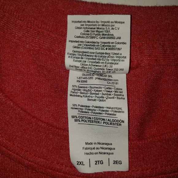 I HATE TACOS SAID NO JUAN EVER RED T SHIRT SIZE 2X - Picture 5 of 6